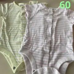 baby GAP ストライプロンパース 60