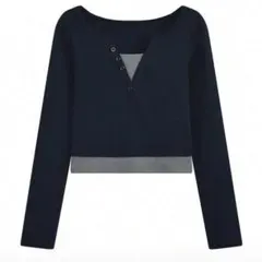 【新品未使用】レイヤードトップス クロップド 韓国 y2k バレエコア