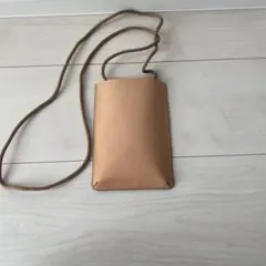 無印良品　ミニサコッシュ　イタリア産ヌメ革