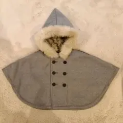 eLinFolk ファー付きポンチョ アウター