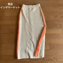 美品　インザマーケット　タイトロングスカート　　ニットフリーサイズ　ウエストゴム
