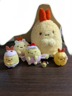 すみっコぐらし　まとめ売り えびふらいのしっぽ　ぬいぐるみ・マスコットセット