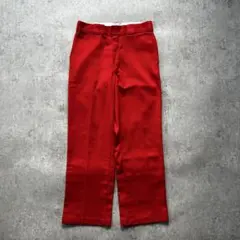 90s- ディッキーズ ワークパンツ USA製 イングリッシュレッド 31w