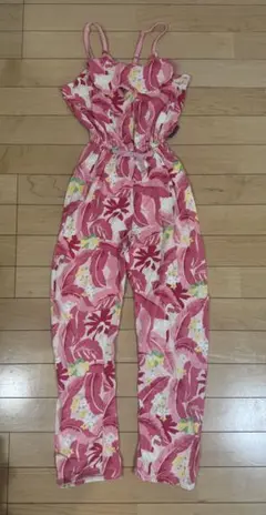【匿名配送】女の子　サロペット　約130cm ピンク　花柄