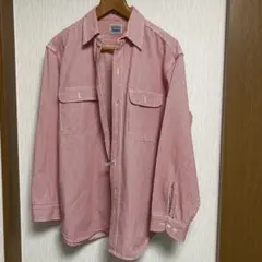 最終値下:40数年前に購入のLevi's 赤白のストライプ 長袖カジュアルシャツのサムネイル