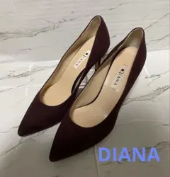 DIANA ダイアナ　パンプス　ワインレッド　スエード