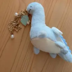 すみっこぐらし　とかげ　水色 恐竜型ぬいぐるみ キーホルダー