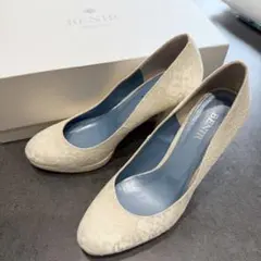 BENIR　ウエディングシューズ　12cm サイズ37 12cm Lace CloseToe / WH – BENIR