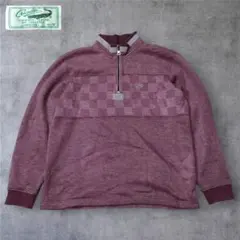 【060】LACOSTEハーフジップニットセータープルオーバーワンポイント刺繍