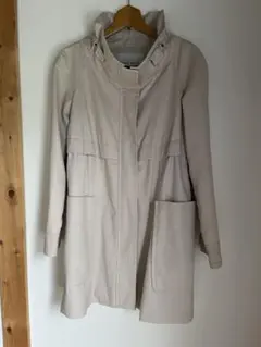 ZARA スタンドベージュコート　春先　秋、冬　裏地付き