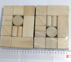 木製積み木セット 知育玩具 ナチュラル　2セット