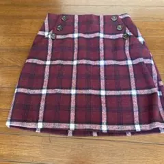 INGNI ボルドー系チェック タイトスカート M
