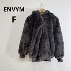ENVYM アンビー フーディーファーCT チャコール ファージャケット F