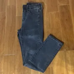 ダークグレー スキニージーンズ ハイウエスト