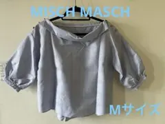MISCH MASCH 七分袖ボーダー襟ブラウス