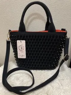 ブラック　スタッズ　トートバッグ　 2way ショルダーバッグ ❣️『新品』