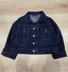 GU　キッズ服　デニムジャケット　濃紺　110