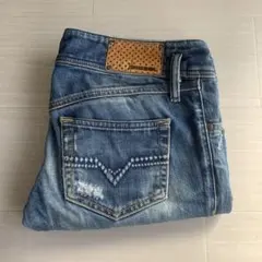 Diesel distressed fade finish denim y2k