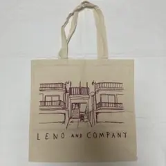 リノ　LENO AND COMPANY アトリエ　ロゴ　トートバッグ　生成り