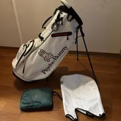 サイコバニー スタンダードキャディバッグ（WIT）とfootjoyレインカバー サイコバニー スタンダードキャディバッグ（WIT）とfootjoyレイン