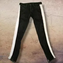 mnml トラックパンツ サイドライン ブラック ホワイト XS - メルカリ