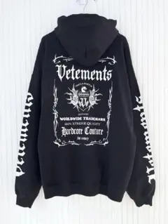 VETEMENTS ヴェトモンス ウェットプルパーカ パーカ ブラック