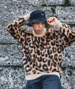 HUF レオパード柄ニット