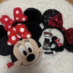 別売り○ ミニーマウス カチューシャとポーチ セット