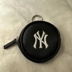 NYロゴ刺繍 ブラック コインケース