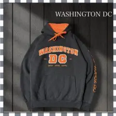 1931/ワシントン•DC都市刺繍ロゴ パーカープルオーバー M