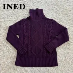 【期間限定セール】INÉD パープル タートルネックセーター