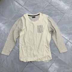 グラムモノトーン カットソー 長袖 クルーネック バイカラー 綿 サイズ2