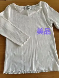 カットソー ホワイト 長袖(7分袖) Tシャツ