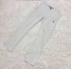 Admiral GOLF ストレッチパンツ スラックス S 白系 ライオン刺繍