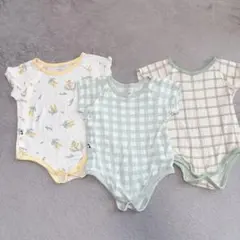 Konny コットンメッシュボディスーツ 12M(70〜80cm) 3枚セット