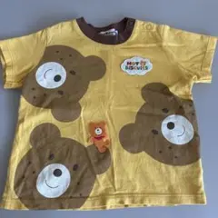 ミキハウス HOT BISCUITS キッズ半袖Tシャツ 80 黄色 クマ柄のサムネイル