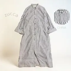 zucca シャンブレー チャイナボタン シャツワンピース ストライプ 長袖 2026年最新】zucca 柄：ストライプ レディース 長袖・七分袖 シャツ