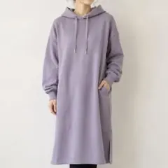 【新品タグ付】niko and... フードワンピース L ラベンダー
