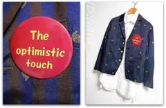 個性的！超大きな英字缶バッチ ビッグサイズ