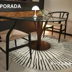 【希少】porada ガラステーブル　ウォールナット　ダイニング　円　スクエア型 2026年最新】Porada テーブル ガラスの人気アイテム - メルカリ