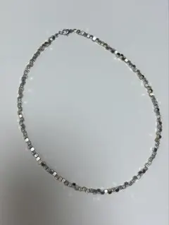 六角形ビーズ ネックレス シルバー ゴールド ブラック2 set sale