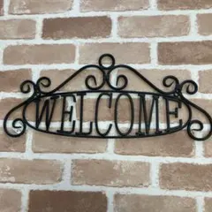 アイアン　ウェルカムプレート　ガーデン雑貨　インテリア雑貨