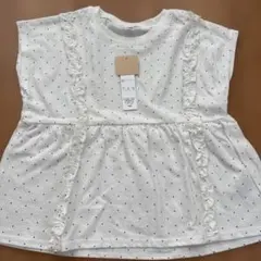 ストライプ 水玉 半袖シャツ 2枚セット110cm