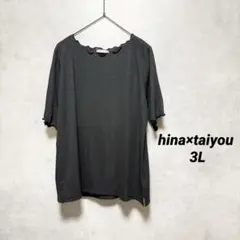【美品】大きいサイズ メローカットソー hina×taiyou コラボ 3Lのサムネイル