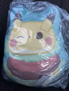 ポケピース 一番くじ D賞:ピカチュウっぽバーガー プリントクッション