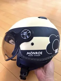美品】Monroe ヘルメット クリームホワイト・ブラック レディース 