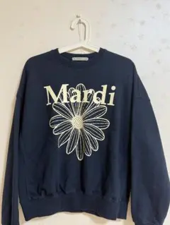 Mardi フラワープリント トレーナー ネイビー