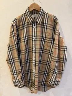 Burberrysバーバリー　 ノバチェック　シャドーホース　長袖シャツ M
