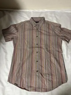 【美品】ポールスミス　人気　マルチストライプ　シャツ　半袖　XLサイズ
