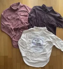 3点レディースまとめ売り　長袖 カジュアルシャツ　ファン　ジーユー